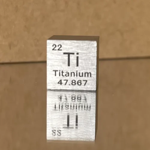 Cubo titanio puro 10mm 99,9% campione metallo chimica ricerca educativo