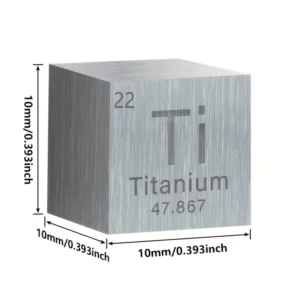 Cubo titanio puro 10mm 99,9% campione metallo chimica ricerca educativo