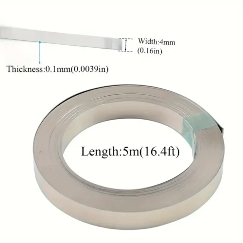 Rotolo striscia nichel 5m 0,1mm nastro saldatura punti batteria 18650