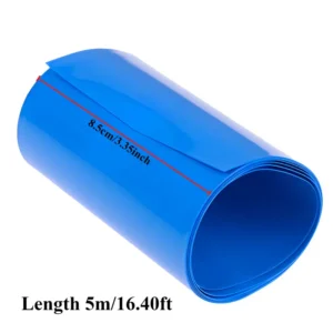 Tubo termorestringente PVC 5m blu 85mm largo isolamento batteria protezione