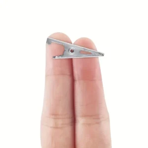 50x clip coccodrillo metallo 28mm morsetti molla test elettrici laboratorio