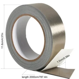 Nastro conduttivo tessuto Faraday 10mmx20mt protezione EMI interferenze RFID