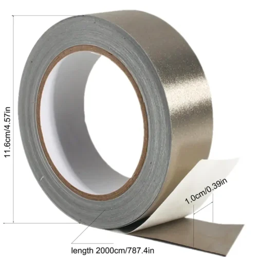 Nastro conduttivo tessuto Faraday 10mmx20mt protezione EMI interferenze RFID