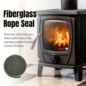 Guarnizione corda vetro stile retrò porta stufa legna alta temperatura morbida