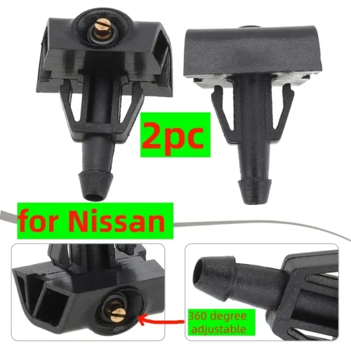 2x front glass wiper nozzle per Nissan Juke F15 2015-2018 28932BA61A ABS