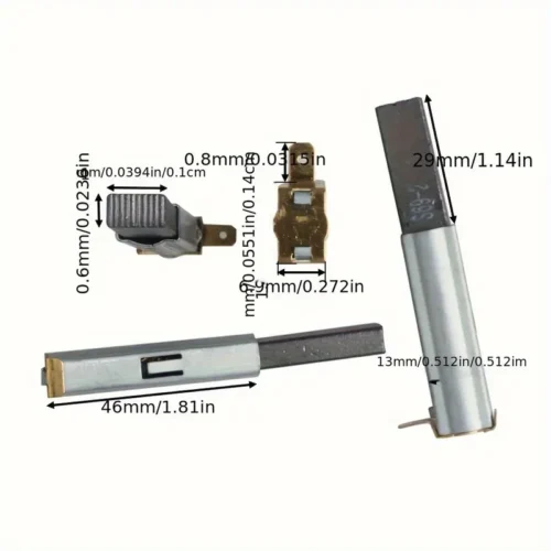 Spazzola carbonio motore aspirapolvere industriale assorbitore acqua 2 pezzi