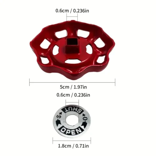 4x maniglie rubinetti ferro rosso valvole metallo resistente PPR PE sostituzione