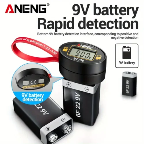 Tester digitale batterie ANENG BT138 capacità litio AAA AA display griglia