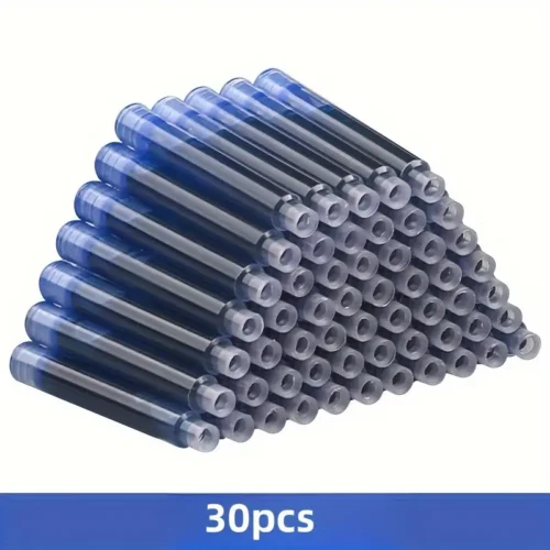 30 sacche inchiostro 3,4mm cartucce penna stilografica ricariche colore BLU