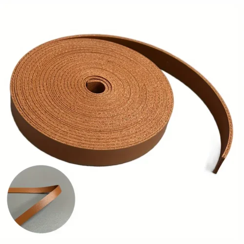 Rotolo cinghia similpelle doppia faccia marrone 2m largo 1,25cm cinture