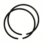 Anello pistone motosega ricambio metallo durevole accessorio 40-5 gas elettrico