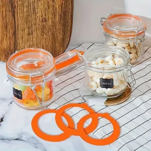 8 anelli tenuta ermetici silicone barattoli mason BPA free resistenti calore