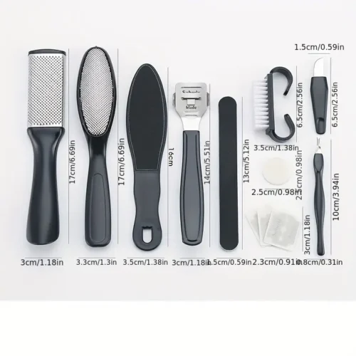 Set 10pz strumenti pedicure bellezza piedi esfoliazione macinatura piedi
