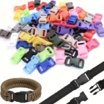 50x fibbie laterali curve colorate plastica regolabile paracord collari