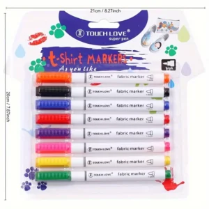 8 pennelli tessuti impermeabili inchiostro permanente non tossico artigianato