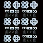 Set 9 cuscinetti conduttori silicone pulsanti controller PS4 resistente