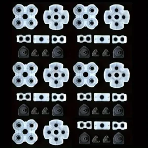 Set 9 cuscinetti conduttori silicone pulsanti controller PS4 resistente