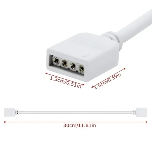 Cavo estensione RGBW 4 pin 3mt connettori LED 5050 3528 2835 illuminazione