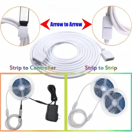 Cavo estensione RGBW 4 pin 3mt connettori LED 5050 3528 2835 illuminazione