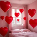 40 palloncini rossi cuore compleanni matrimoni Natale addobbi tessuto resistente