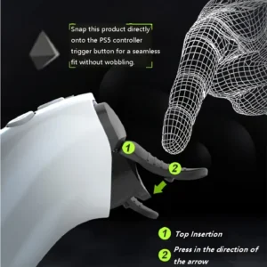 1 paio estensioni copritasti grilletti L2 R2 ABS antiscivolo controller PS5
