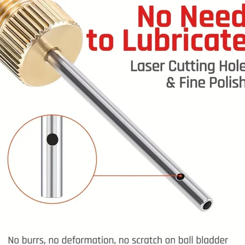 4 pezzi aghi gonfiabili ottone per pompa aria palloni alta resistenza