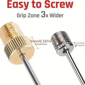 4 pezzi aghi gonfiabili ottone per pompa aria palloni alta resistenza