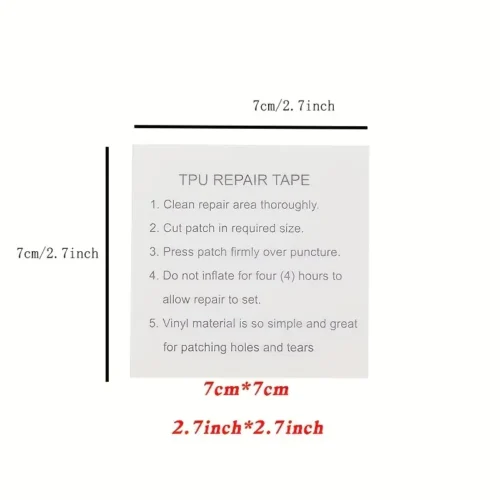 6 pezzi kit riparazione TPU tende materassi gonfiabili galleggianti trasparente