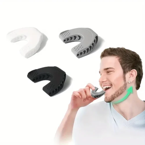 1 esercitatore mascella NERO premium allenamento viso collo tonificazione