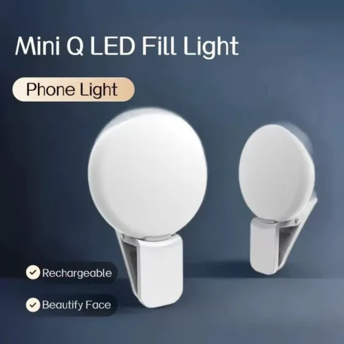 Luce Selfie Ricaricabile Clip 3 Livelli USB LED Portatile Smartphone Computer