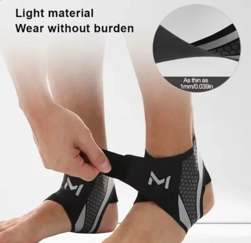 Supporto Caviglie Professionale Materiale Compressione Basket GRIGIO