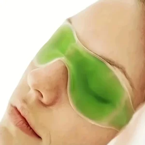 Maschera Occhi Gel Rinfrescante Sacchetti Riutilizzabili Terapia Freddo VERDE