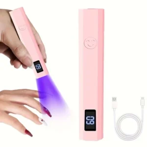 Mini Lampada Polvere Gel Digitale Senza Fili Saloni Manicure BIANCA