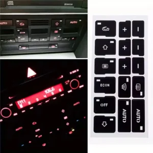 Adesivi cruscotto clima AUDI A4 B6 B7 16 pulsanti 2000-2008 alta qualità