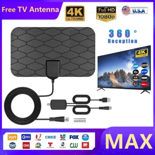 Mini Antenna 2026 per TV HD Da Interno con amplificatore Digitale 4K 1080P