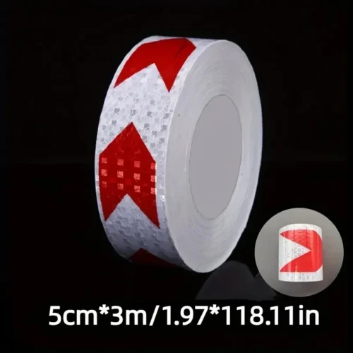 NASTRO ADESIVO RETRO RIFLETTENTE ROTOLO CATARIFRANGENTE PER AUTO CAMION FURGONI