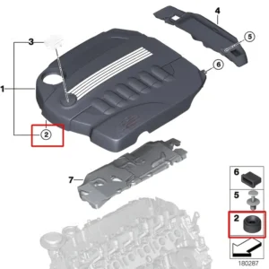 2x Guarnizioni Montaggio Motore Gomma per BMW 1 2 3 4 5 7 X1 X3 X5 X6