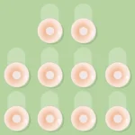 5x Silicone copricapezzoli 6.5cm Pastiglie Anti-Slip Reggiseno Lavabili