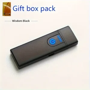 1x Accendino Elegante Doppio Arco USB BBQ Campeggio Display LED Ricaricabile