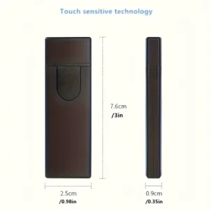 1x Accendino Elegante Doppio Arco USB BBQ Campeggio Display LED Ricaricabile