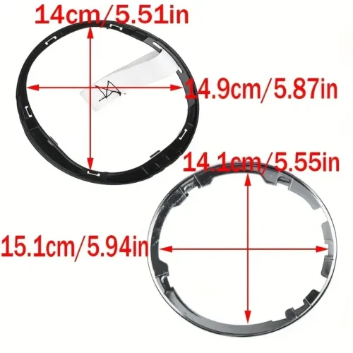 Copertura anello cambio plastica Argentata per Fiat 500 2007-2015