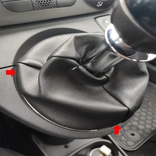 Copertura anello cambio plastica Argentata per Fiat 500 2007-2015