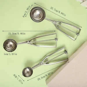 1x Paletta Gelato Acciaio Inox Scavatrice Palline Frutta 23x6cm