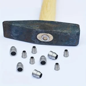 10x Cunei Manico Rotondo Acciaio Cunei Spacco Martello Artigianato