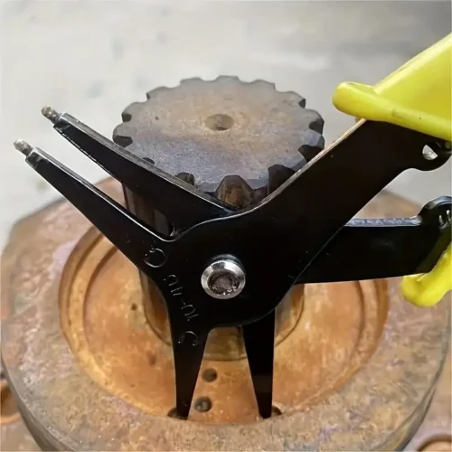 1x Pinze Anelli Scatto Multiuso Acciaio Smontaggio Molla Manico Giallo