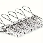 10x pinze Mollette Acciaio Inox Clip Metalliche Antiruggine Alta Resistenza