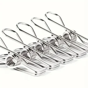 10x pinze Mollette Acciaio Inox Clip Metalliche Antiruggine Alta Resistenza