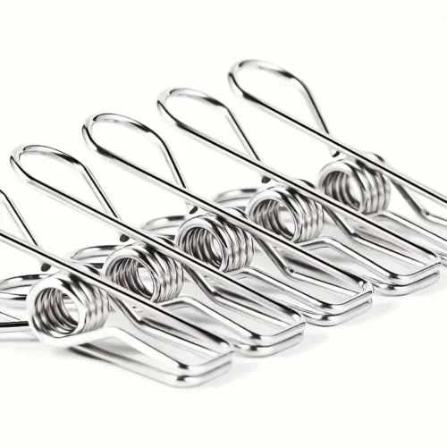 10x pinze Mollette Acciaio Inox Clip Metalliche Antiruggine Alta Resistenza
