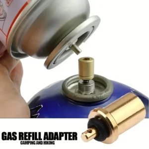 1x Adattatore Ricarica Gas Rame Ugello Gonfiatore Campeggio Escursionismo