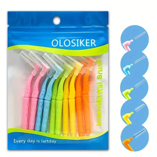 10x Spazzolini Interdentali L Angolati Apparecchi Pulizia Dentale Adulto